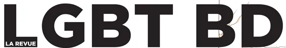 LGBT BD écrit en noir. La revue écrit en blanc dans le L