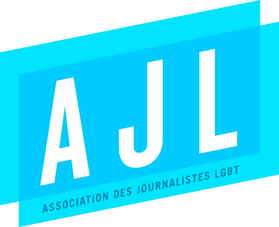 AJL écrit en blanc sur fond bleu